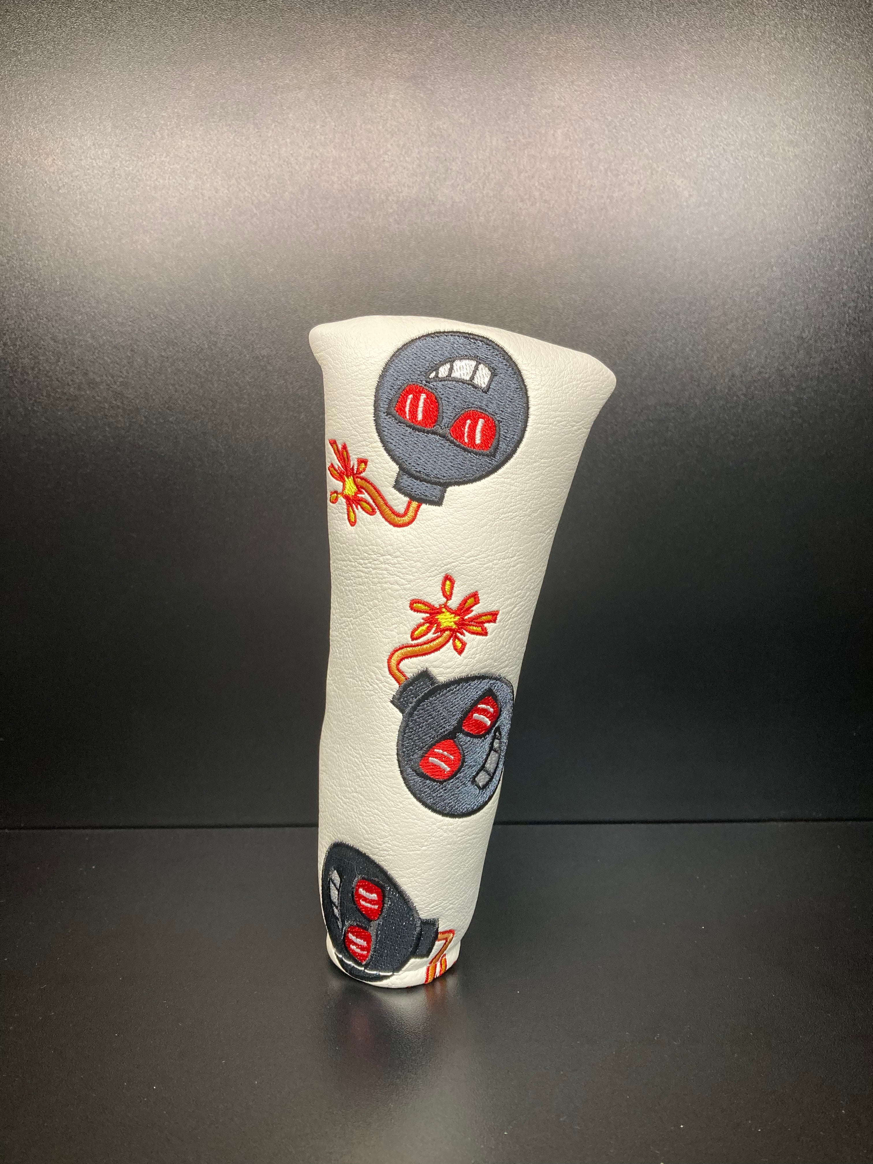 Angry Bombs White Headcover