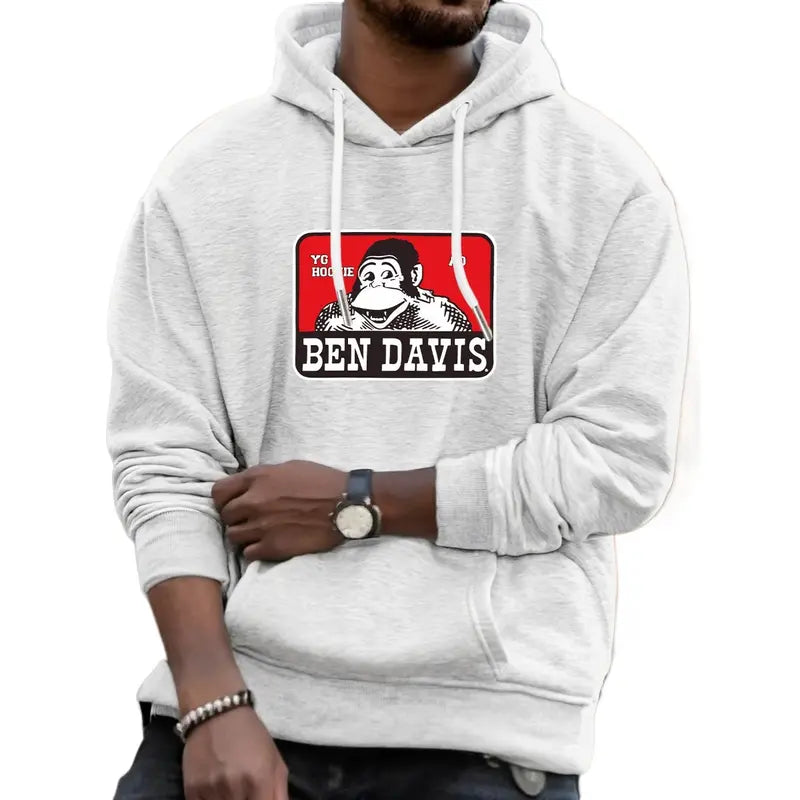 Ben Davis-Inspired Men's Casual Hoodie - Autumn & Winter Workwear