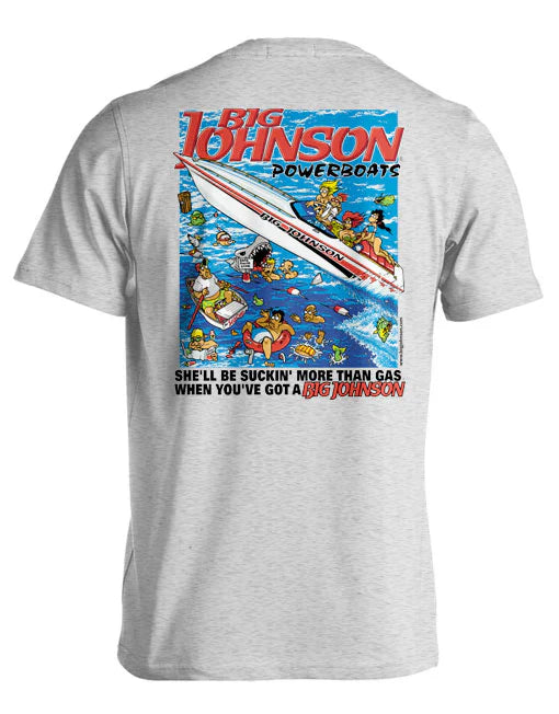 Big Johnson Powerboats Graphic T-Shirt – 2-Sided Fun & Bold Design