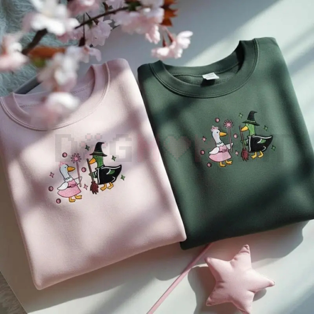 'Defy Gravity' Wicked Goose Embroidered Sweatshirt