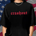 Embroidered 'Crashout' T-Shirt – Unisex Modern Classic Fit