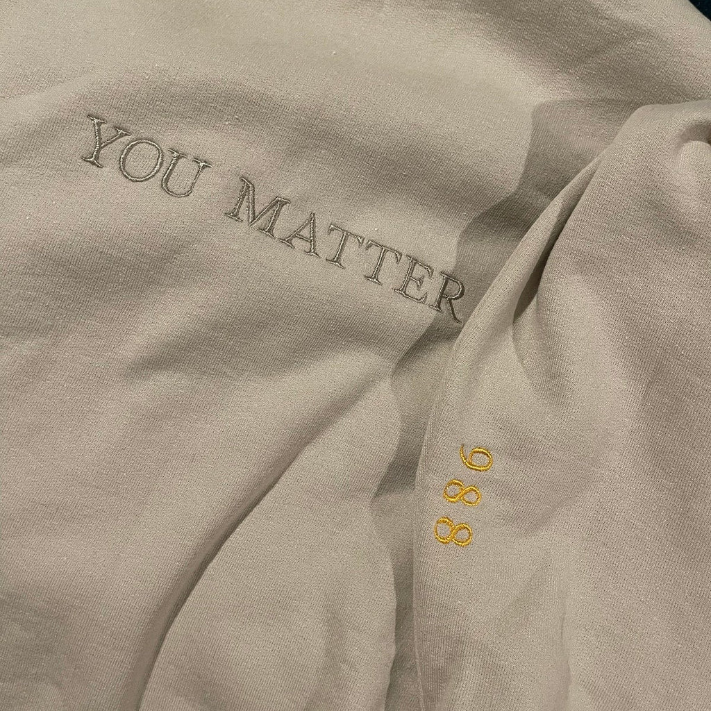 Embroidered You Matter Sweatshirt, Mental Health Hoodie, Embroidered Crewneck, Mental Health Awareness