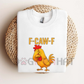 F-Caw-F Chicken Graphic Tee – Funny Rooster Meme Shirt, Unisex Casual Streetwear Top
