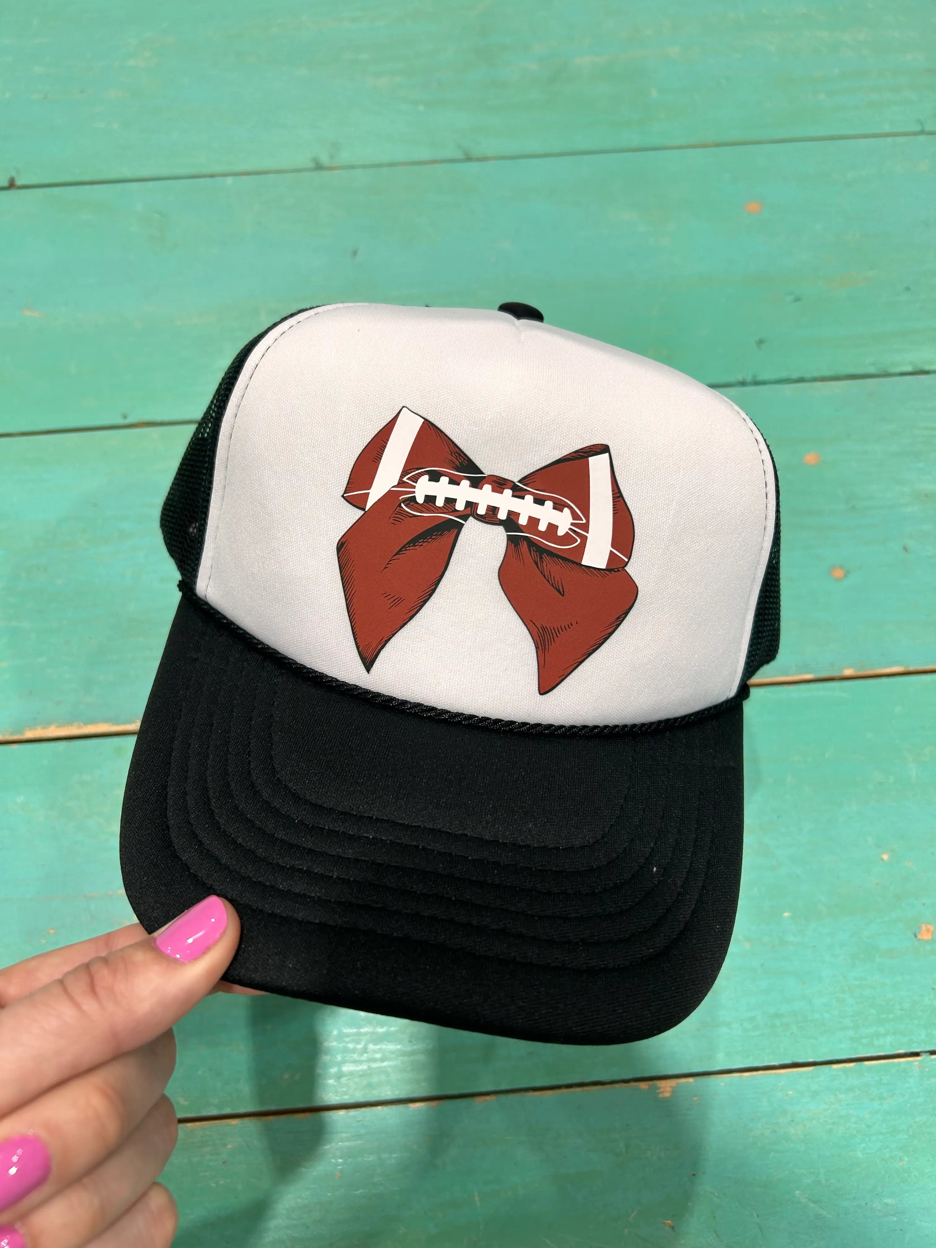 Football Bow Trucker Hat