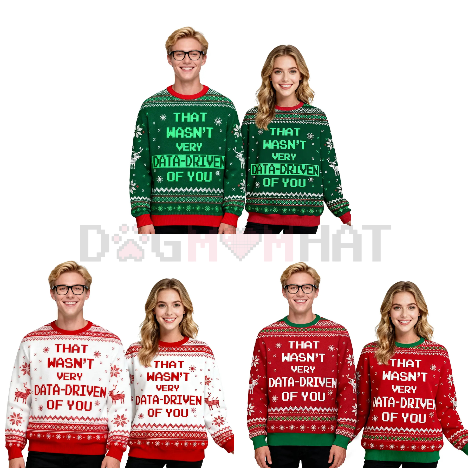 Geek Chic Ugly Christmas Sweater – Classic Crew Neck Knit Jumper for Men & Women