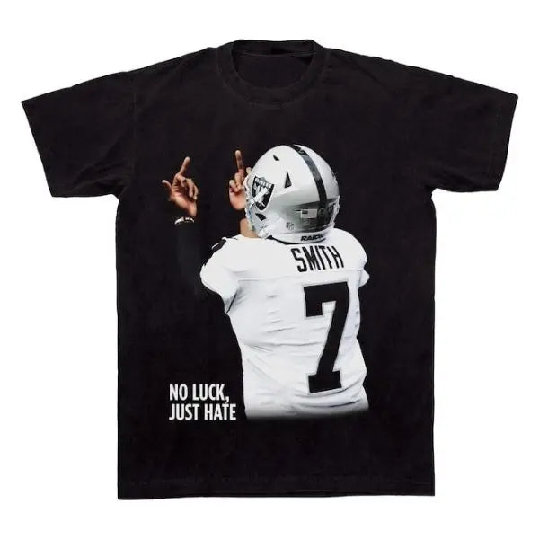 Geno Smith "No Luck Just Hate" T-Shirt – Football Graphic Tee