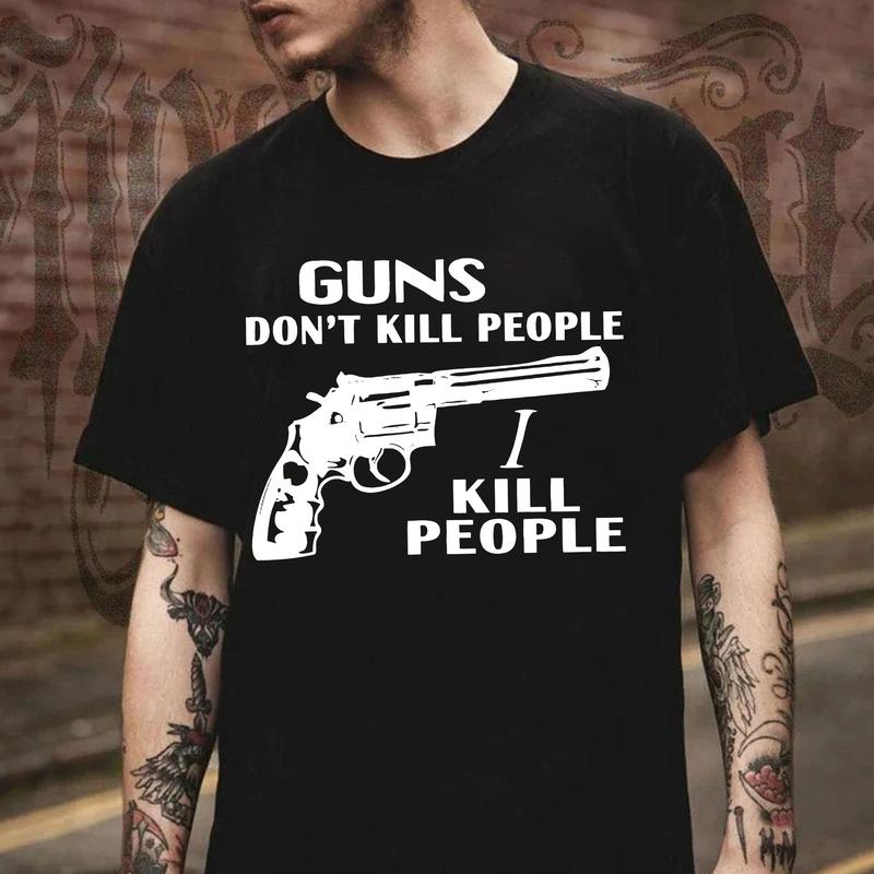Gns Don't KII People, I K*II People Shirt – Funny Happy Gilmore Quote Tee, Retro Movie Humor Shirt