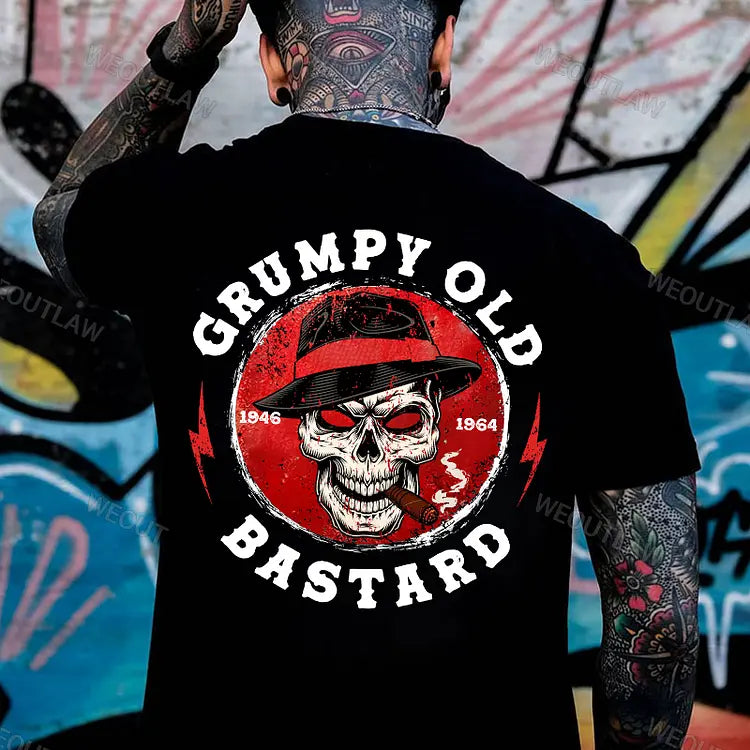 Grumpy Old Bastard T-Shirt – Humorous Men's Statement Tee, Funny Sarcastic Quote Shirt