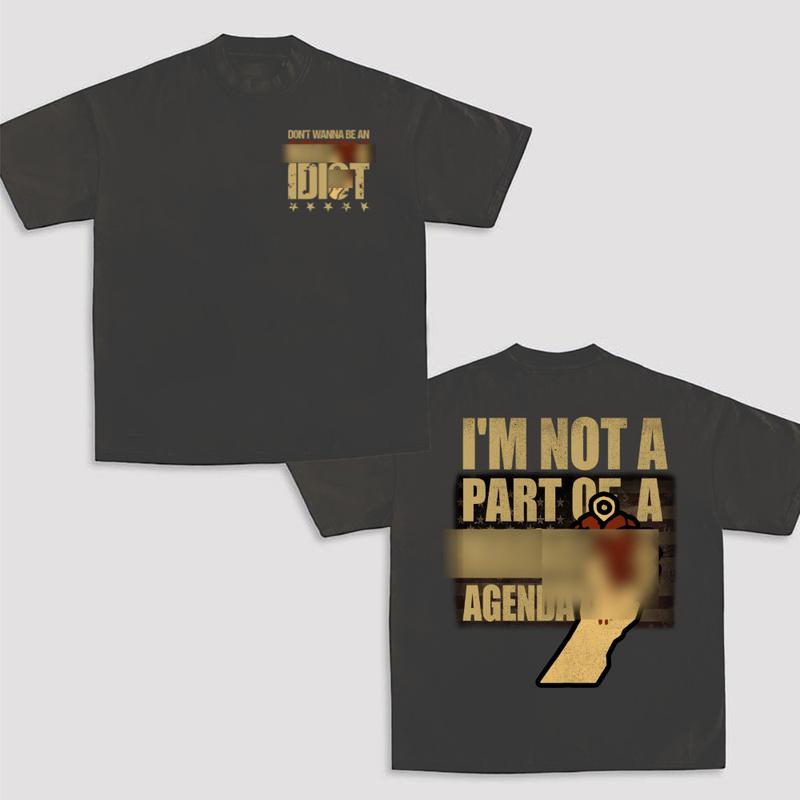 Grunge Statement Tee – Punk Rock Graphic T-Shirt with Bold Quote, Anti-Conformist Unisex Streetwear