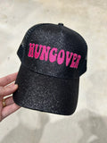 Hungover Black Glitter Cap