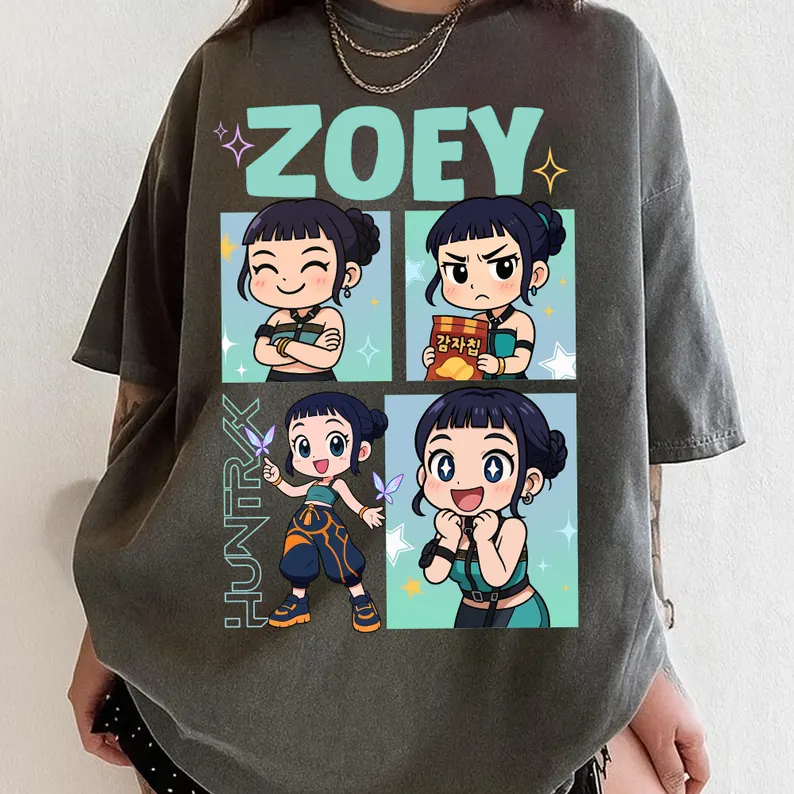 Huntrix Demon Hunter Zoey Chibi T-Shirt – Kpop Fan Merch