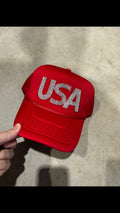USA Rhinestone Trucker