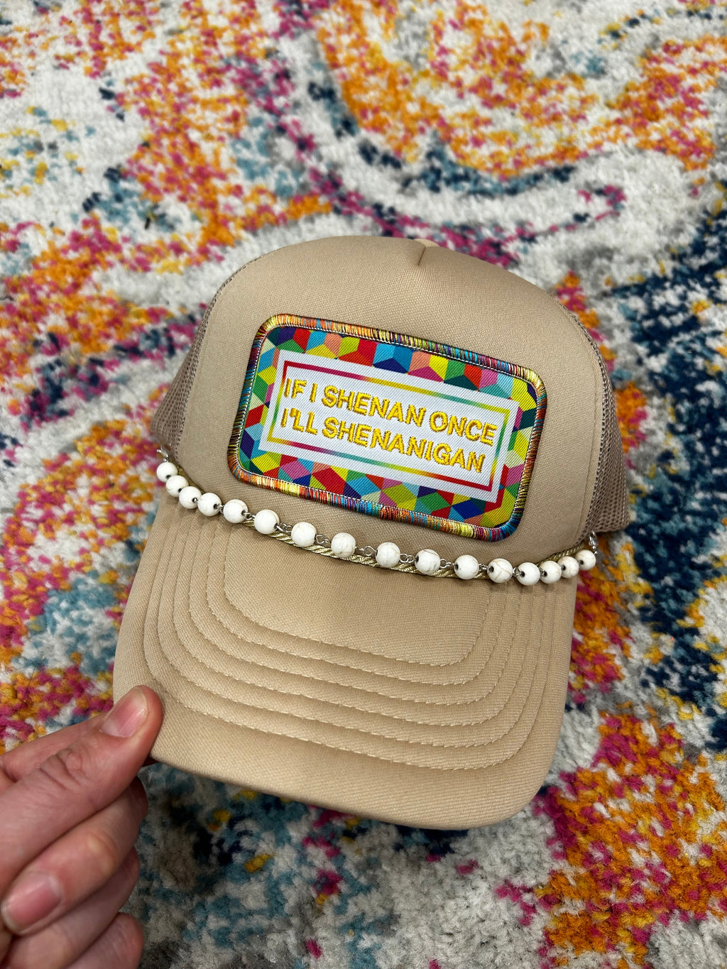 Turquoise Trucker Hat Chain