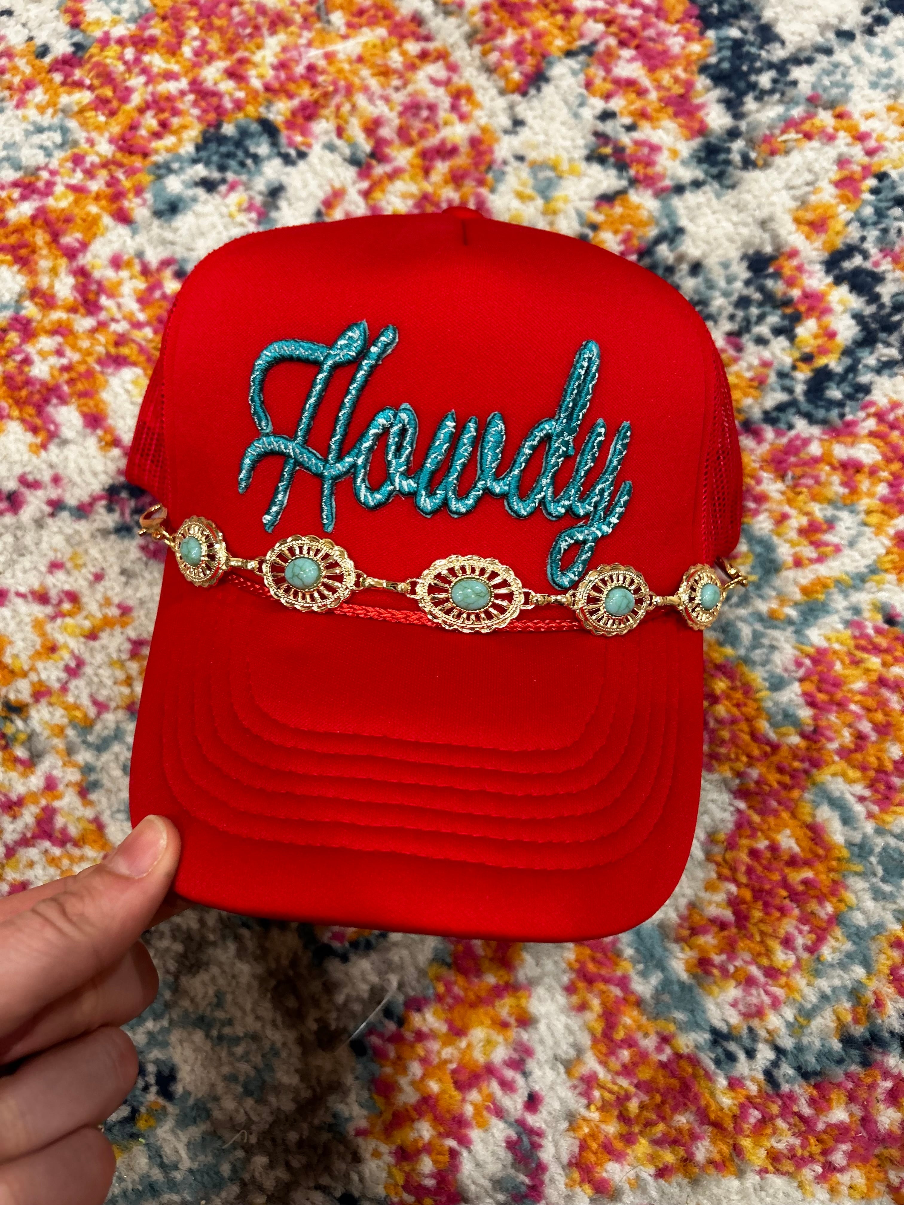 Small Turquoise Oval Trucker Chain
