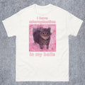 I Have Microplastics in My Balls Funny Cat Meme T-Shirt – Silly Gift for Women & Goofy Cat Lovers