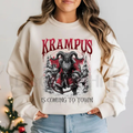 Krampus Is Coming To Town Sweatshirt – Gothic Christmas Shirt