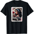 Lowrider Chicano Art T-Shirt – Retro Chicana Style Cotton Tee, Classic Car Graphic Shirt for Men & Women