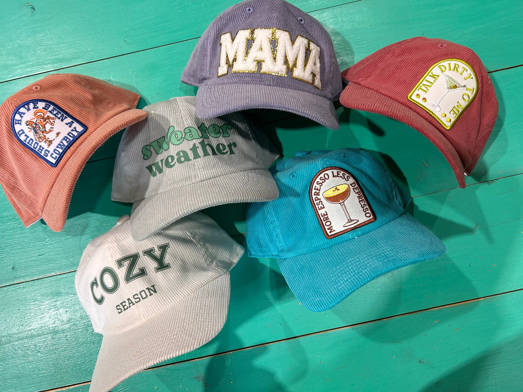 MAMA Chenille Corduroy Dad Hats