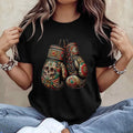 Mexican Vintage Boxing Gloves T-Shirt - Aztec Mayan Fighter Tee