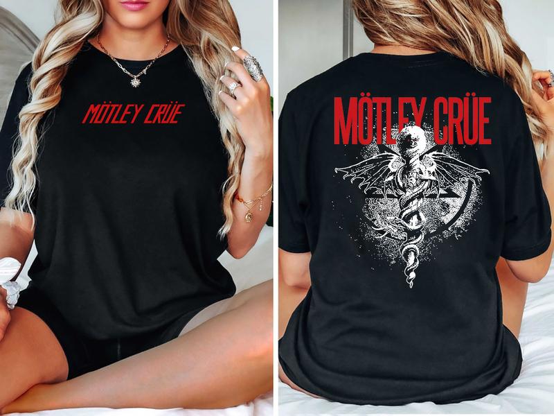Motley Crue "Kickstart My Heart" World Tour T-Shirt – Front & Back Print