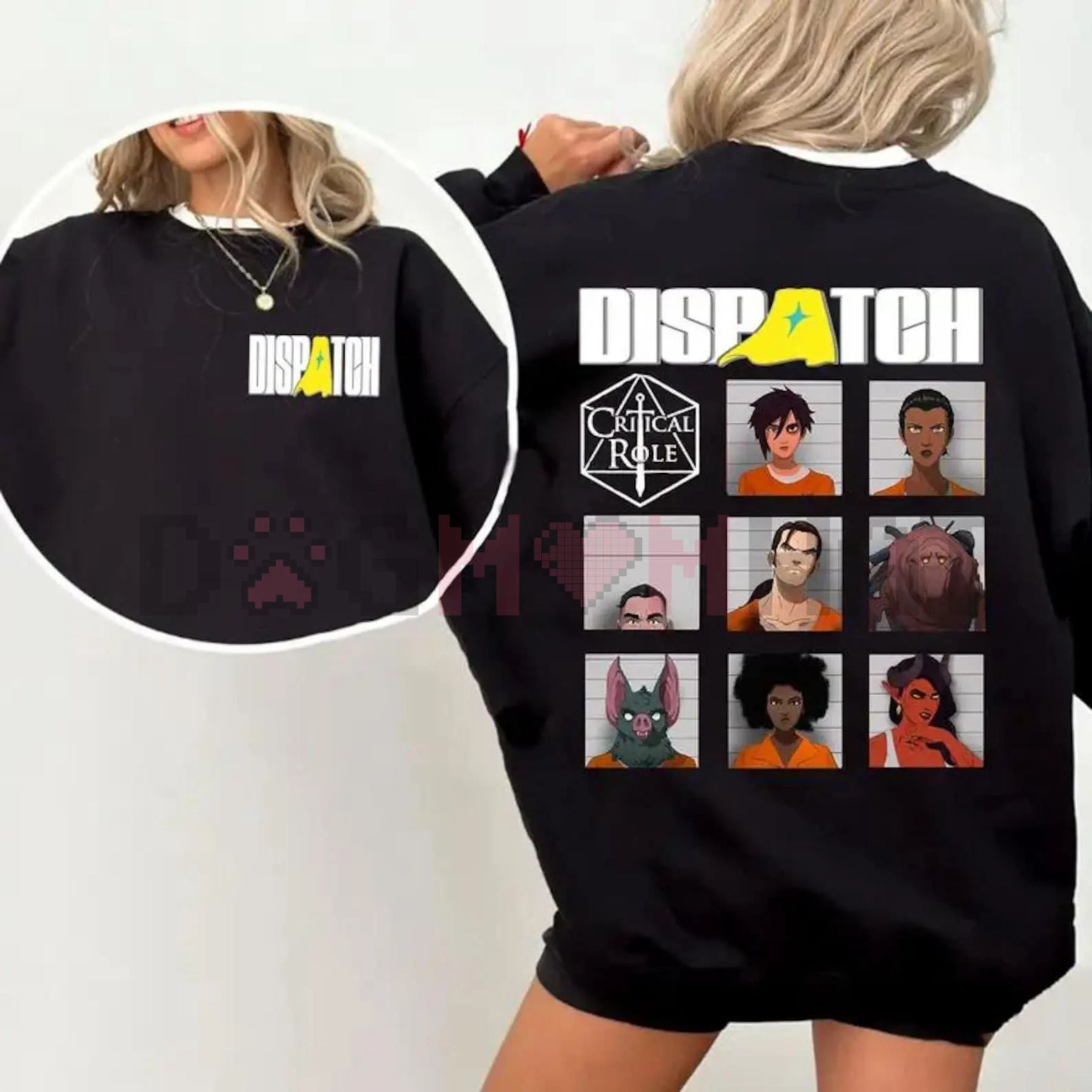 Official Dispatch Game Character Merch Sweatshirt – Double-Sided Streetwear Jumper