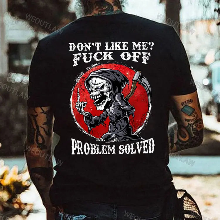 "Problem Solved" Graphic Tee – Bold Statement Print T-Shirt