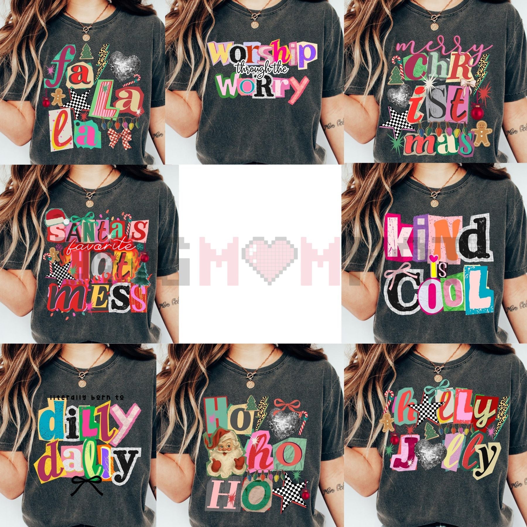 Retro Positivity Collage T-Shirt – Comfort Colors® Christian Faith Y2K Aesthetic
