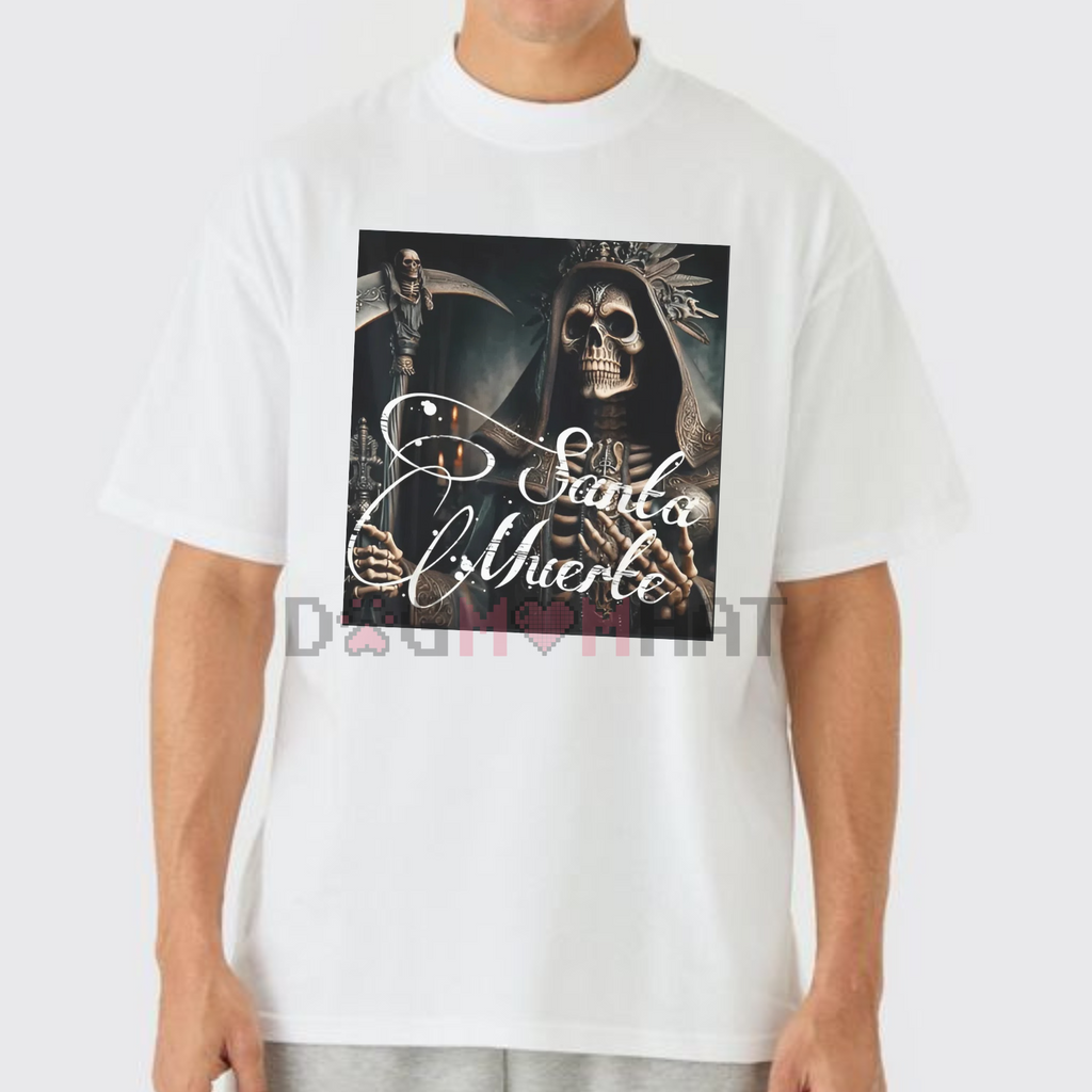 Santa Muerte Knight T-Shirt – Men's Skull Print Tee