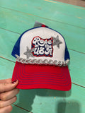 Stars & Rose in the USA Trucker Hat
