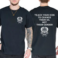 Teach Your Kids Life Skills Graphic Tee – Bold Statement Cotton Short Sleeve Casual Shirt for Men