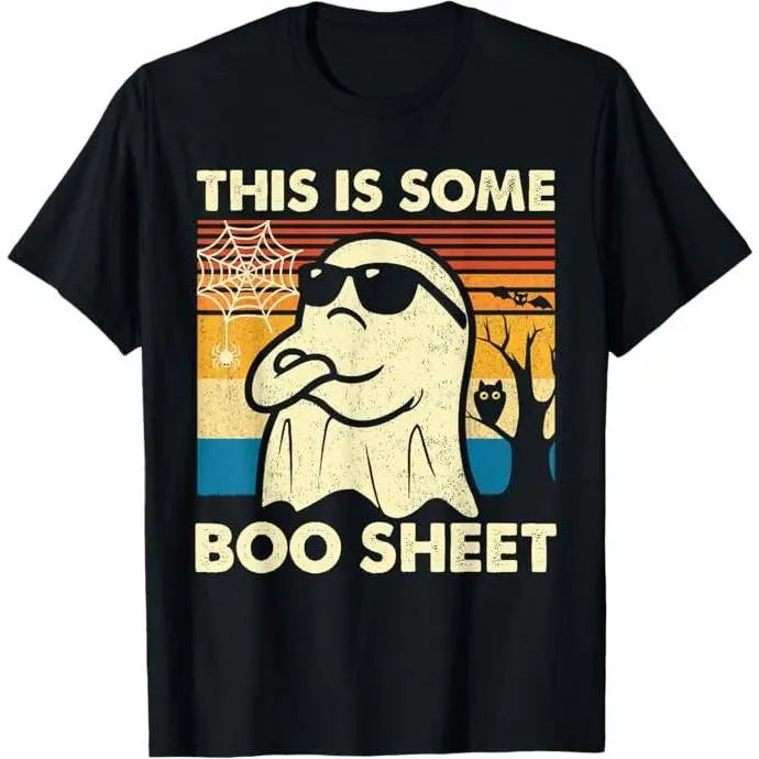 "This is Some Boo Sheet" Funny Ghost T-Shirt - Retro Halloween Men & Women Tee