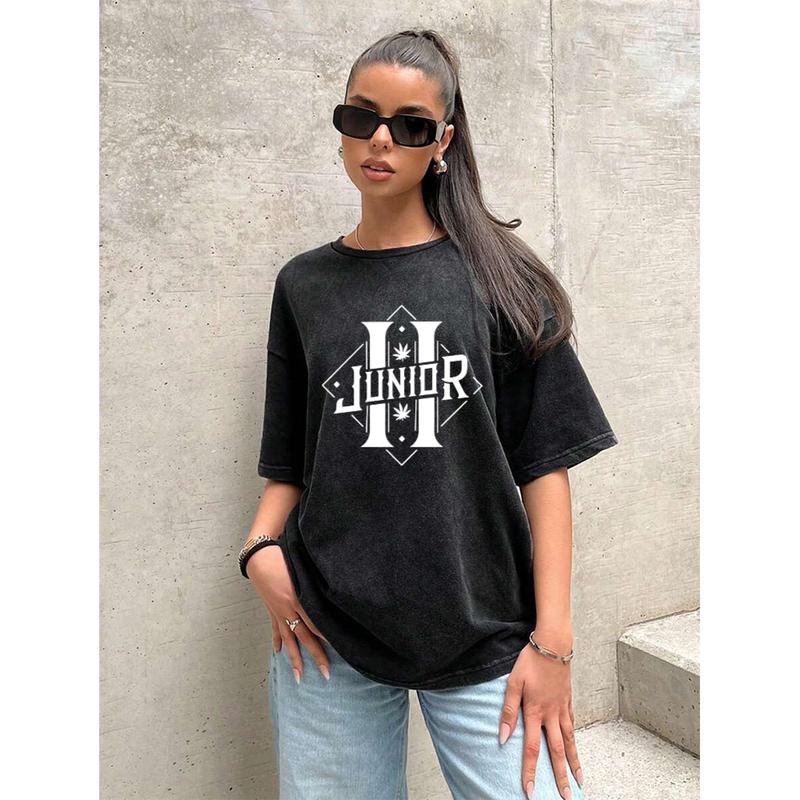 Timeless Casual Cotton T-Shirt – Vintage Black & White Short Sleeve Tee