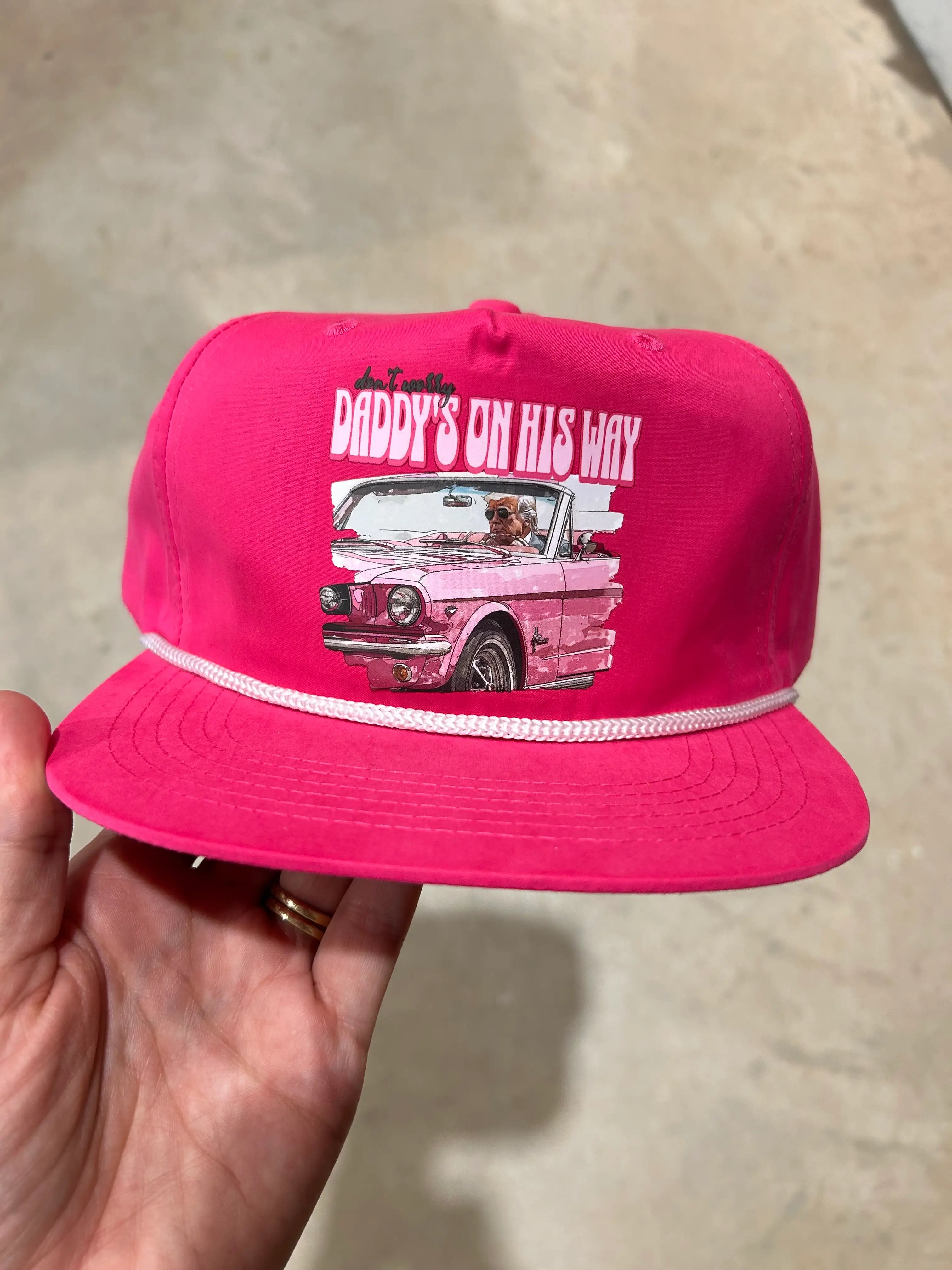Trump, Daddy's On His Way Home Trucker Hat
