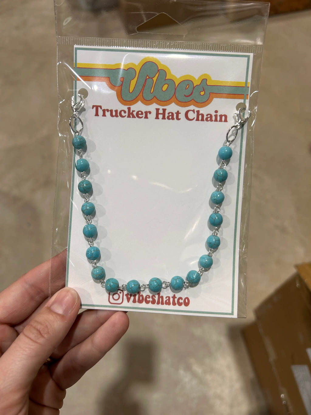 Turquoise Trucker Hat Chain