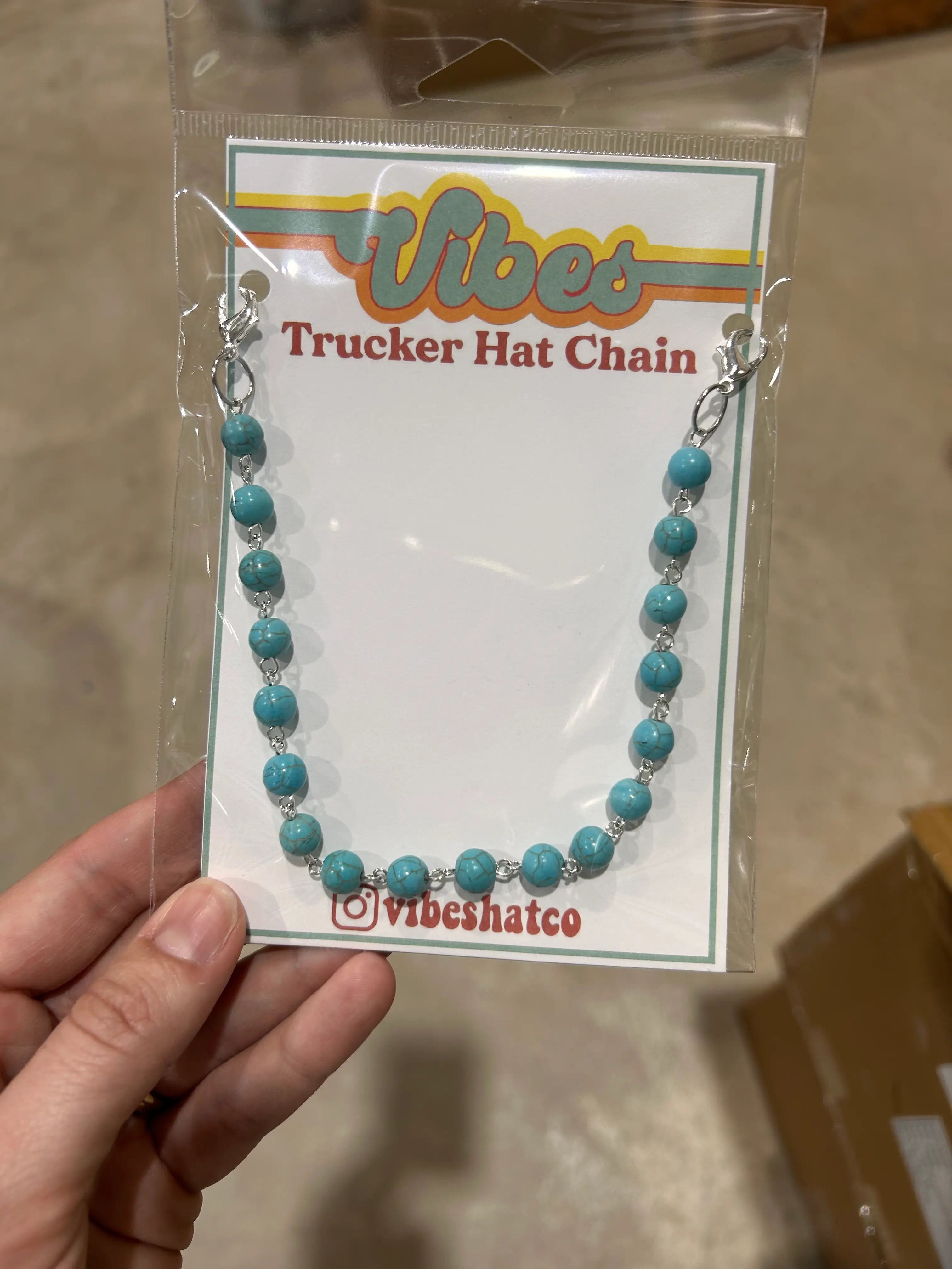 Turquoise Trucker Hat Chain