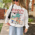 Vintage Look Rudolph Sweatshirt