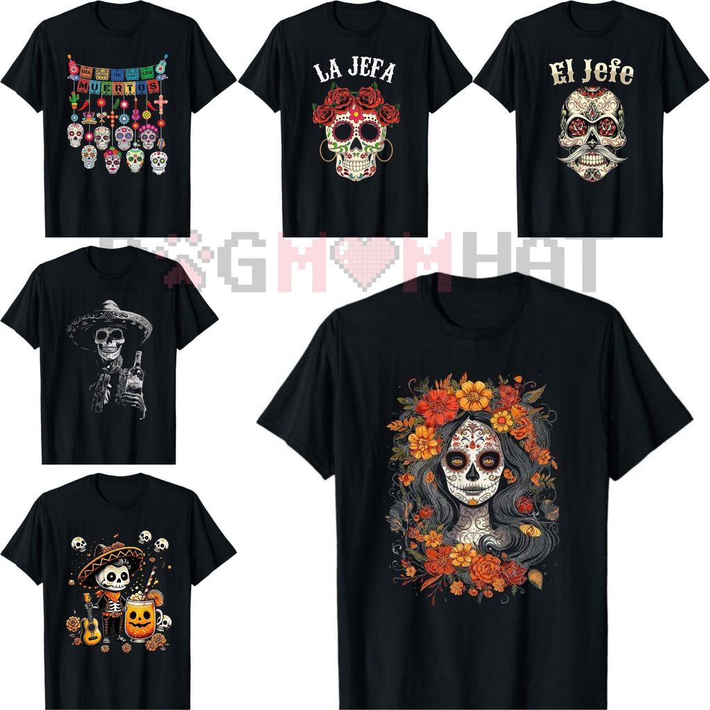 Vintage Skeleton Tequila T-Shirt – Dia De Los Muertos, La Catrina Sugar Skull Apparel, Day of the Dead Tee