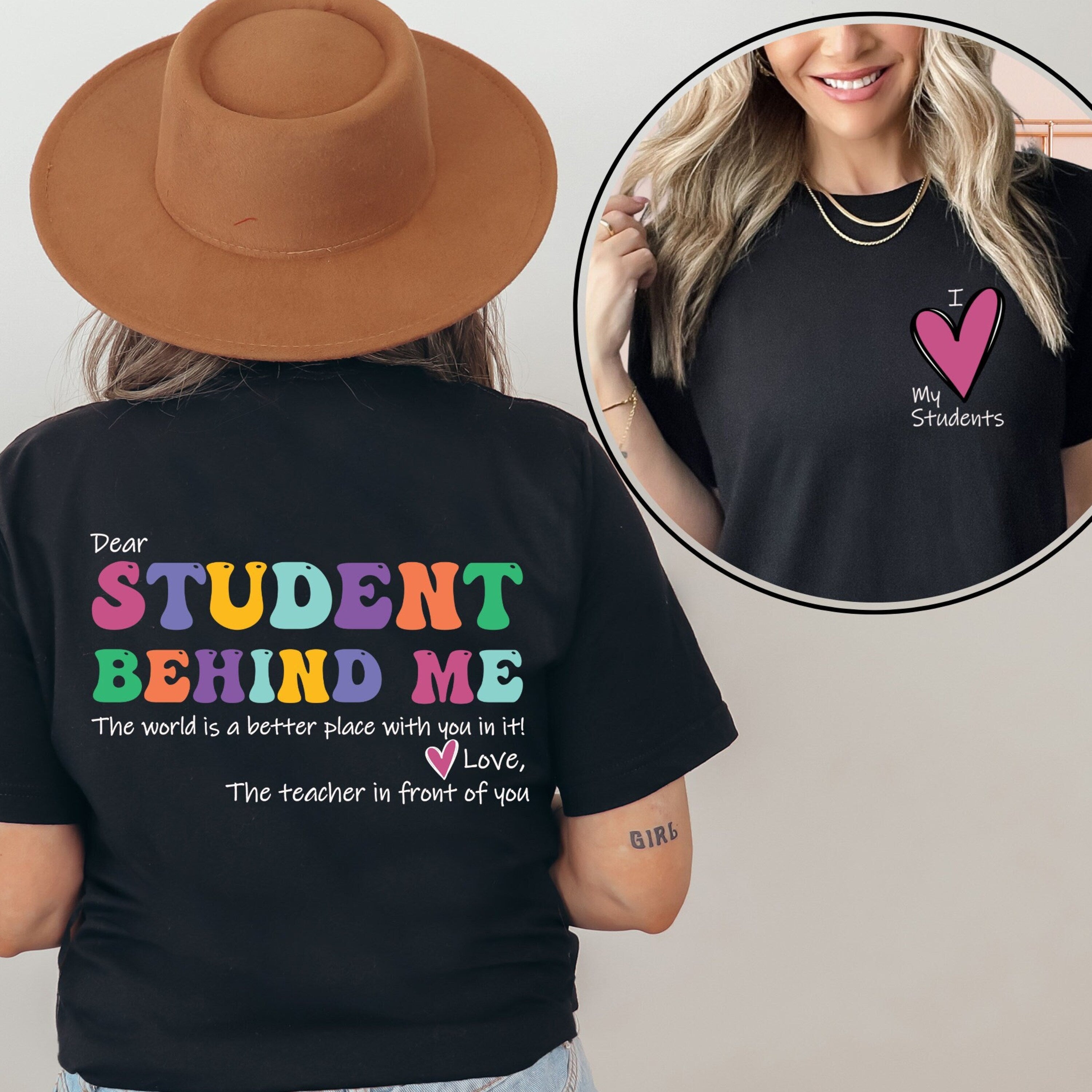 Women's Letter & Heart Print T-Shirt – Casual Crew Neck Tee, Soft Summer Top for Vacation & Daily Wear