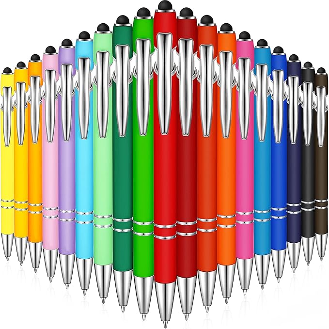 Custom Engraved 2-in-1 Stylus & Ballpoint Pen – Sleek Metal Design, Smooth Black Ink, Personalized Branding Gift