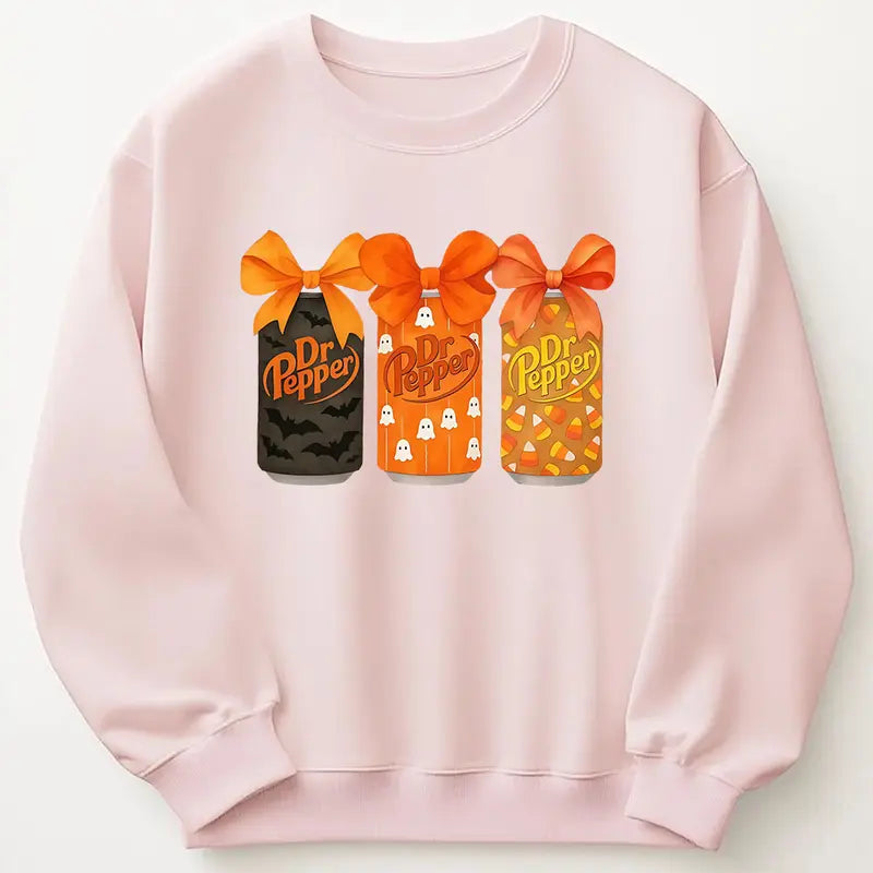 Dr Pepper Halloween sweatshirt - Spooky & Casual Graphic Top