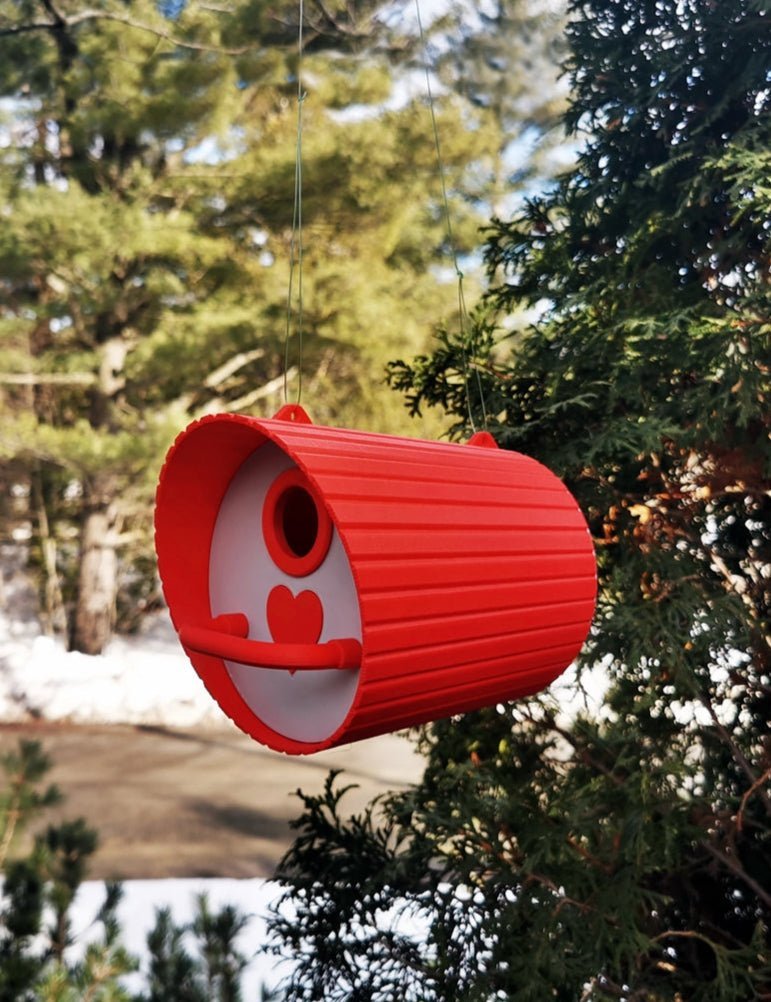 Heart Birdhouse – Charming Hanging Birdhouse with Perch & Heart Cutout