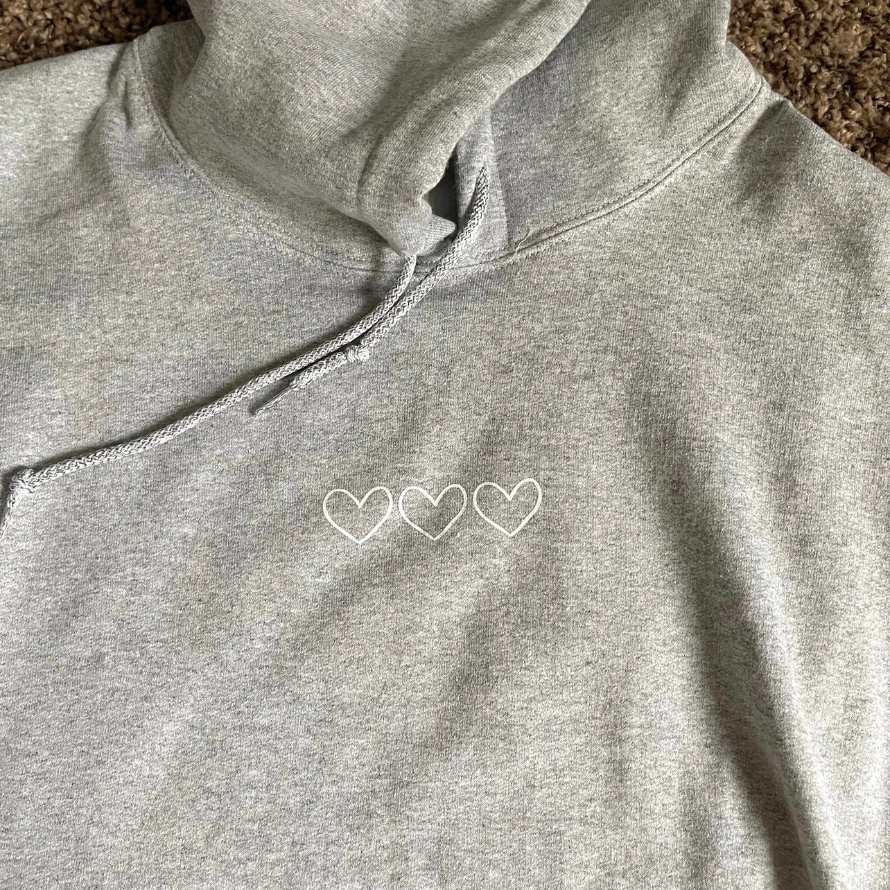 Grey Love You More Hoodie