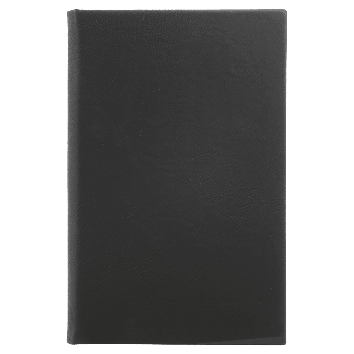 Notebook - Engravable Leatherette Bound With Ribbon Bookmark 5 3/8" x 8 1/4" - 3 Colors