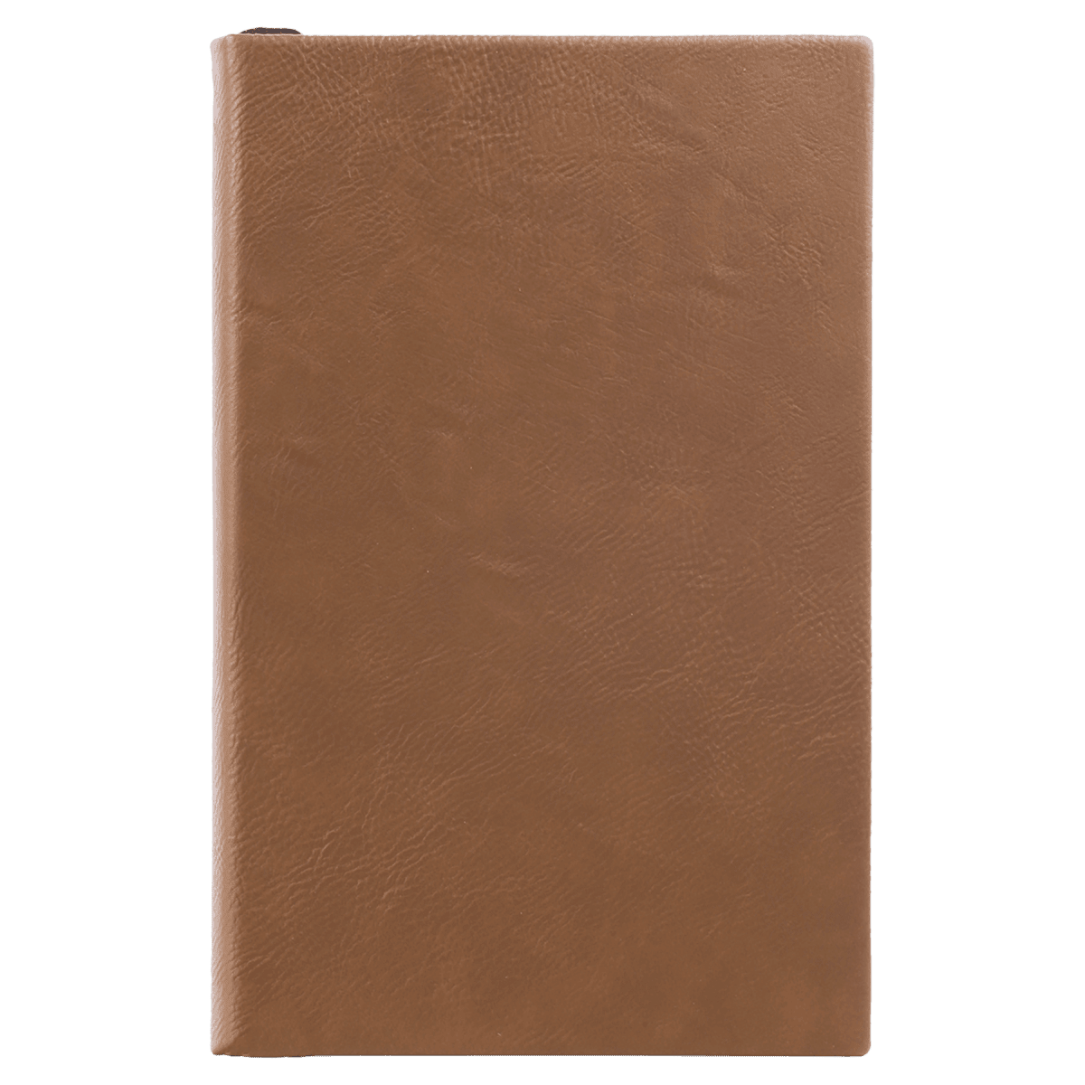 Notebook - Engravable Leatherette Bound With Ribbon Bookmark 5 3/8" x 8 1/4" - 3 Colors