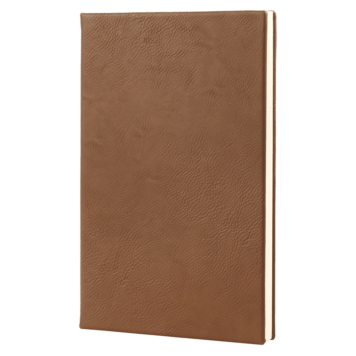Notebook - Engravable Leatherette Bound With Ribbon Bookmark 5 3/8" x 8 1/4" - 3 Colors