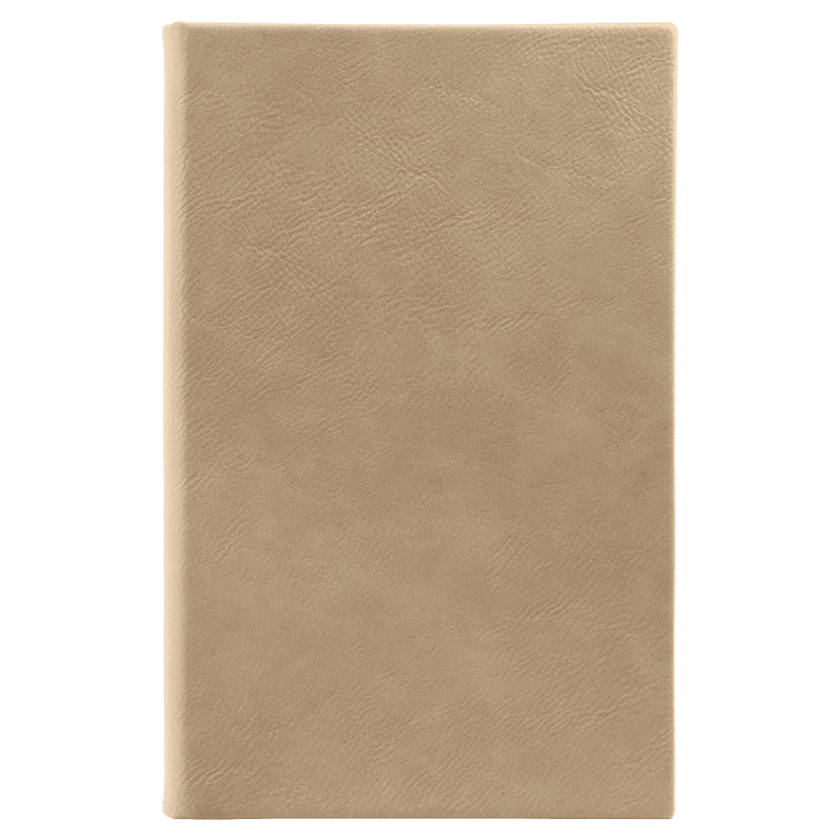Notebook - Engravable Leatherette Bound With Ribbon Bookmark 5 3/8" x 8 1/4" - 3 Colors